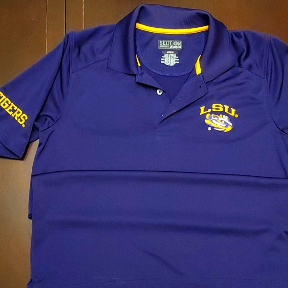 Men's LSU dry fit polo